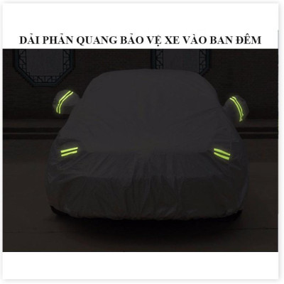Bạt xe hơi , áo trùm che phủ xe hơi, Bạt phủ xe ôtô tráng nhôm bạc 4 - 7 chỗ, chống nóng, mưa, xước sơn.