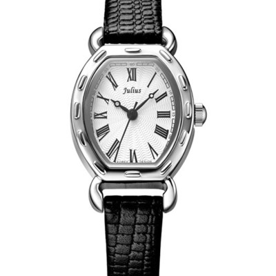 Đồng Hồ Nữ Dây Da Julius JA - 544 (21mm) - Mặt Trắng Dây Đen