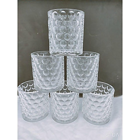 Bộ 6 cố thủy tinh uống nước vân bong bóng