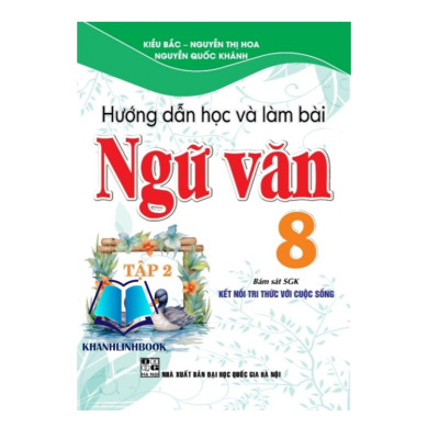 SÁCH - combo hướng dẫn học và làm bài ngữ văn 8 - tập 1 + 2 (bám sát sgk kết nối tri thức với cuộc sống) (bộ 2 cuốn)-MK-HA