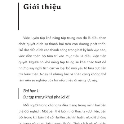 Sách - Luật Tập Trung - Càng Tập Trung, Càng Phát Triển