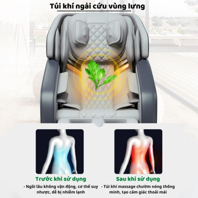 Ghế massage trị liệu toàn thân Kagawa K9 cao cấp đa chức năng công nghệ túi khí, nhiệt hồng ngoại