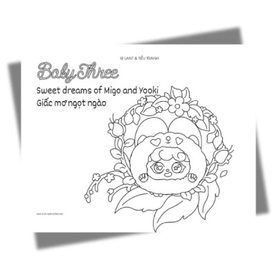 Sách Tô Màu Chữa Lành - Baby Three Sweet Dreams Of Migo And Yooki - Giấc Mơ Ngọt Ngào - ABB