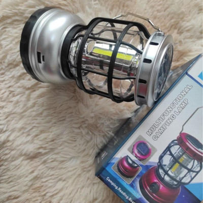 Đèn Cắm Trại ZJ-1990T Dùng Pin Sạc Và Năng Lượng Mặt Trời Có Cổng USB Có Thể Sạc Điện Thoại