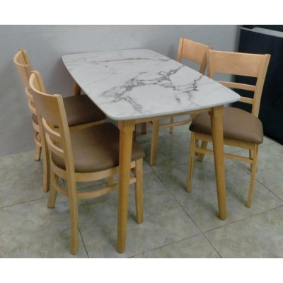 Bộ bàn ăn vân giả đá cao cấp sang trọng giá rẻ tại xưởng