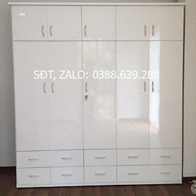 Tủ cho khách yêu 5 cánh có tầng để chăn màn