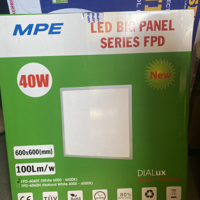 Đèn LED Panel 600x600 MPE 40W - Ánh sáng trắng