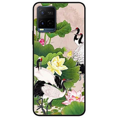 Ốp lưng dành cho Vivo Y21 - Vivo Y21s mẫu Sen Và Hạc