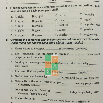 Sách - Đề kiểm tra Tiếng Anh 8 (Global Success)