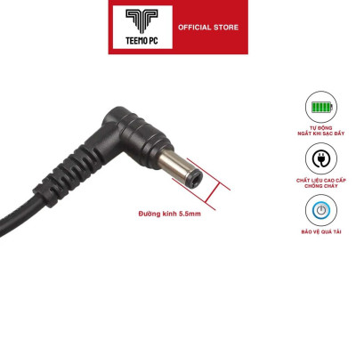 Sạc Tương Thích Cho Laptop Toshiba 19V 3.42A (65W) Chân Thường Kích Thước 5.5Mm * 2.5Mm - Nhập Khẩu - Hàng Nhập Khẩu New Seal TEEMO PC TEAC13