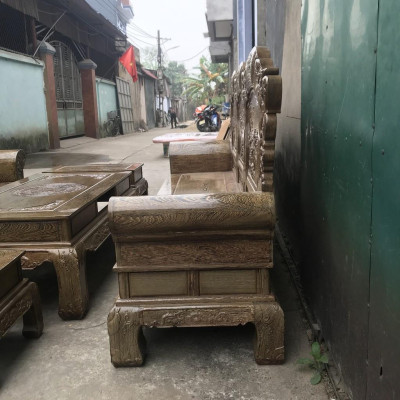 Bộ bàn ghế Khổng Minh Gia Cát Lượng gỗ Mun Đuôi Công