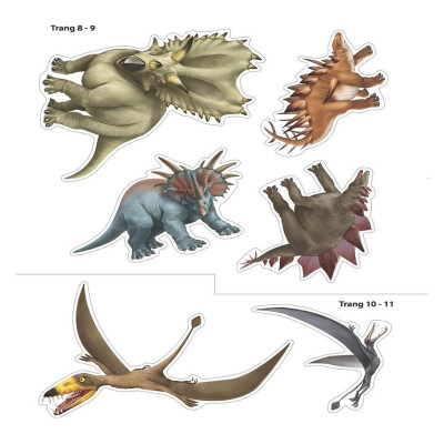 Sách - Sticker Khủng Long Phát Triển Trí Thông Minh Cho Trẻ - Tập 2 - 8 Trang Sticker - Minh Thắng