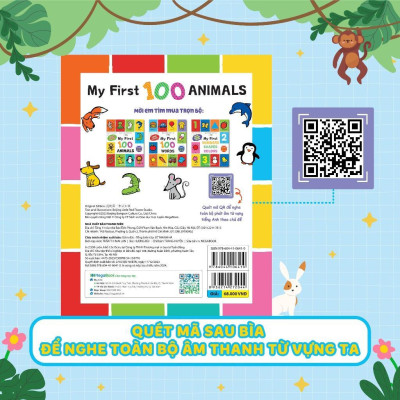 Sách - My First 100 Animals - Sách Từ Vựng Đầu Đời Cho Bé, 100 Động Vật Đầu Tiên - Megabook