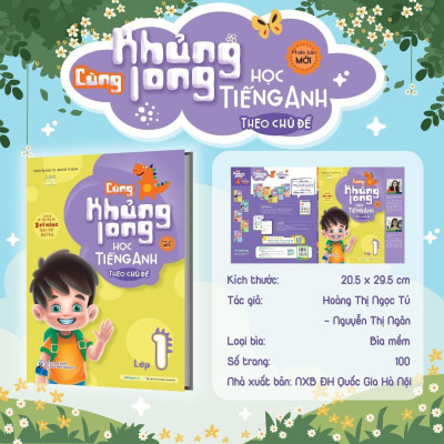 Sách - Cùng Khủng Long Học Tiếng Anh Theo Chủ Đề Lớp 1 - Megabook