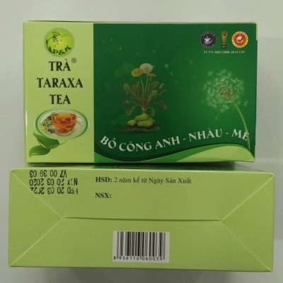combo Trà Taraxa TEA loại lớn chính hãng (Bồ công anh nhàu mè, 2 Hộp, hỗ trợ xương khớp thải độc cơ thể)