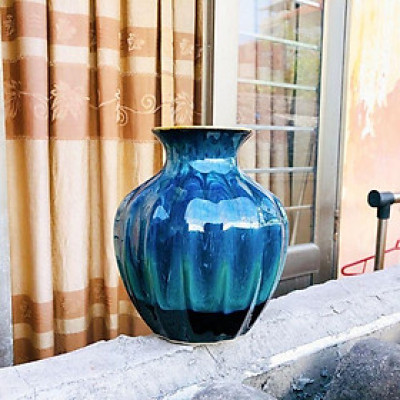 Lọ Hoa Cao Cấp - Men Hỏa Biến - Dáng Múi Khế - Gốm sứ Bát Tràng - Trang Trí Nội Thất