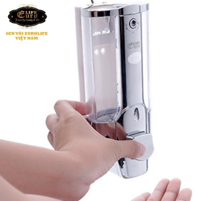 Bình xịt xà bông treo tường nhựa mạ Chrome Eurolife EL-X19 (Trắng)