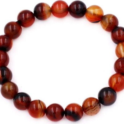 Vòng tay chuỗi hạt Thạch Anh Nâu 8 ly 21 hạt - hợp mệnh Thổ, mệnh Kim