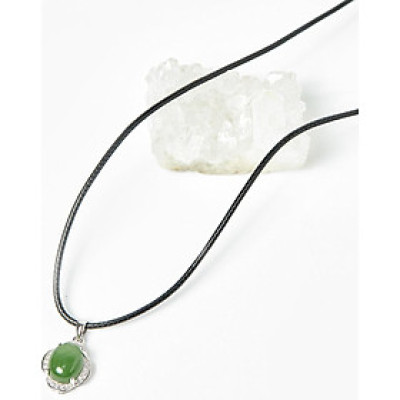 Mặt dây chuyền hoa văn ngọc bích mệnh hỏa, mộc - Ngọc Quý Gemstones