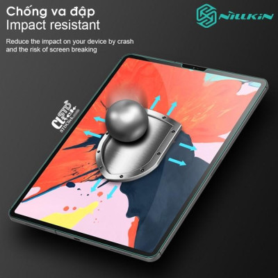 Miếng dán màn hình kính cường lực cho iPad Gen 11 A16 2025 , Air11inch M3 , Air 13inch M3 hiệu Nillkin Amazing H+ (mỏng 0.2 mm, vát cạnh 2.5D, chống trầy, chống va đập) - Hàng Chính Hãng