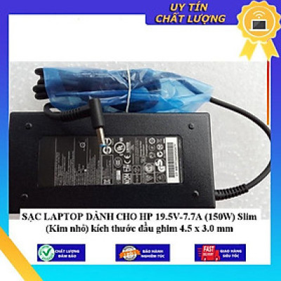 SẠC LAPTOP dùng cho HP 19.5V-7.7A (150W) Slim (Kim nhỏ) kích thước đầu ghim 4.5 x 3.0 mm - Hàng Nhập Khẩu New Seal