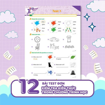 Sách - Super Test - Đề Kiểm Tra Nhanh Tiếng Anh Lớp 1 - Megabook
