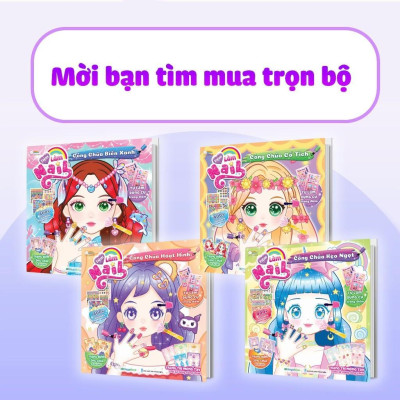 Sách - Tiệm Làm Nail - Công Chúa Kẹo Ngọt - 400+ Stickers Dễ Thương -  Bóc Dán Sticker Cho Bé Gái - Megabook