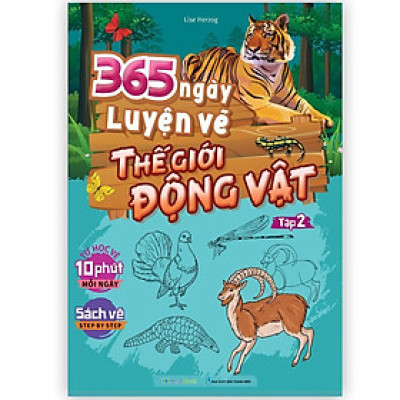 Sách - 365 Ngày Luyện Vẽ Thế Giới Động Vật - Tập 2 - Megabook