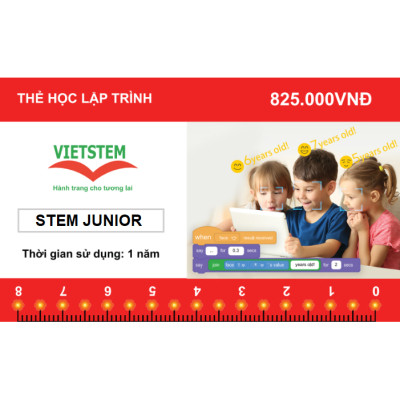 Bộ sách kèm ứng dụng lập trình cho học sinh từ 4 - 7 tuổi (Lập trình với STEM JUNIOR)