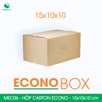 MEC06 - 15x10x10 cm - Combo 100 thùng hộp carton trơn siêu tiết kiệm ECONO