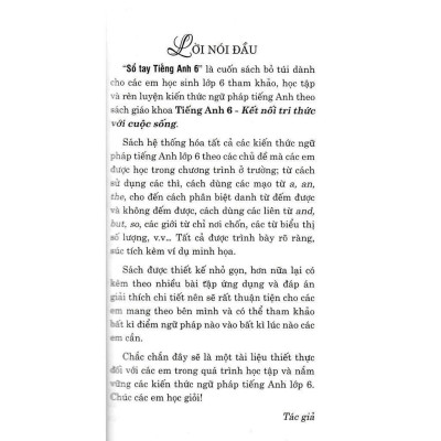 Sách - Sổ Tay Tiếng Anh Lớp 6 - Bám Sát SGK Kết Nối Tri Thức Với Cuộc Sống - Hồng Ân
