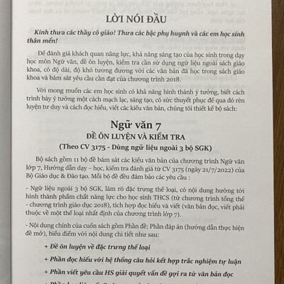 Ngữ văn 7 - Đề ôn luyện và kiểm tra (Dùng ngữ liệu ngoài SGK)