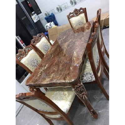 bộ bàn ghế ăn tân cổ điển nhập khẩu ms 01