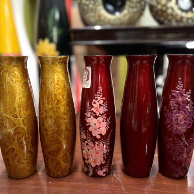 Bình Hoa Sơn Mài Cao Cấp Thanh Bình Lê- Mã B60 size 25x8 cm cắm hoa, trang trí kệ, bàn làm việc, quà tặng ý nghĩa