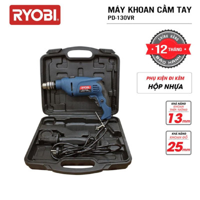 Máy khoan cầm tay đa năng điện 650W RYOBI (KYOCERA)- PD-130VR