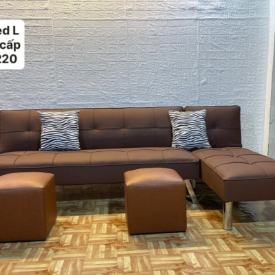 Bộ sofa bed góc L tiện lợi Juno Sofa giá rẻ cho chung cư, căn hộ mini