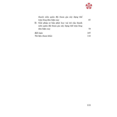 Sách - Phát Huy Vai Trò Của Thanh Niên Quân Đội Tham Gia Xây Dựng Thế Trận Lòng Dân Hiện Nay - NXB Chính Trị Quốc Gia