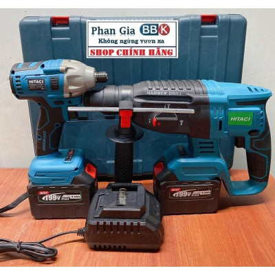 Combo 2Món  Máy khoan bê tông & Chuyên Vít Pin 15Cell-Động cơ từ mạnh mẽ.
