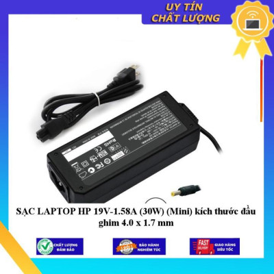 SẠC cho HP 19V-1.58A (30W) (Mini) kích thước đầu ghim 4.0 x 1.7 mm - Hàng Nhập Khẩu New Seal