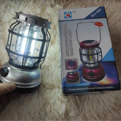 Đèn Cắm Trại ZJ-1990T Dùng Pin Sạc Và Năng Lượng Mặt Trời Có Cổng USB Có Thể Sạc Điện Thoại
