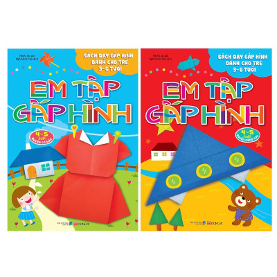 Sách - Em Tập Gấp Hình Cho Trẻ Từ 3-6 Tuổi - Combo 2 Cuốn - Đông A