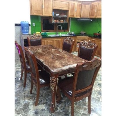 bộ bàn ghế ăn tân cổ điển nhập khẩu ms 01