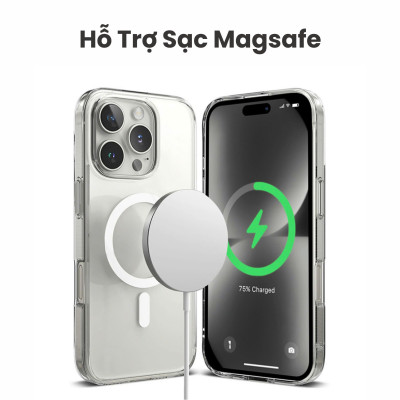 Ốp Lưng Sạc Từ Tính DEKEY Magic Cover Crystal Case cho Iphone 16 Pro max/ 16 Pro/ 16 Plus Ốp Dẻo Trong Suốt Bảo Vệ Máy_ Hàng Chính Hãng Japan