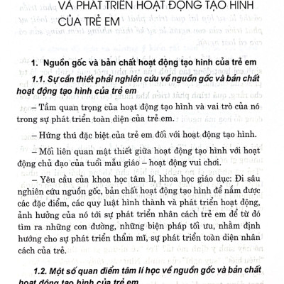 Sách - Phương pháp tổ chức hoạt động tạo hình cho trẻ mầm non - NXB Đại học Sư phạm