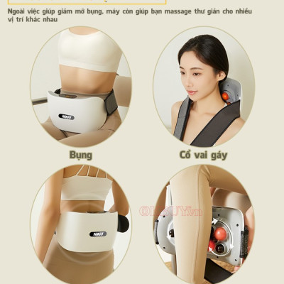 Máy Massage Bụng Cao Cấp Nikio NK-166DC - Công Nghệ Xoa Bóp Kết Hợp Nhiệt Hồng Ngoại, Động Cơ Matxa Kép, 3 Cường Độ Tùy Chỉnh, Pin Sạc Tiện Mang Đi Xa