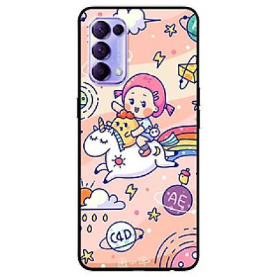 Ốp lưng dành cho Reno 5 - Reno 5 Pro - Realme 7 - Realme 7 Pro mẫu Cô Gái Cưỡi Ngựa