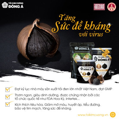 Tỏi đen cô đơn bóc vỏ hộp 450g - Tỏi Kim Cương Đông Á - hỗ trợ tăng cường đề kháng, ổn định huyết áp, bảo vệ tim mạch