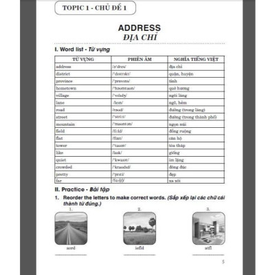 Sách - Bài Tập Từ Vựng Tiếng Anh Lớp 5 - Dùng Chung Các Bộ SGK Hiện Hành - Hồng Ân