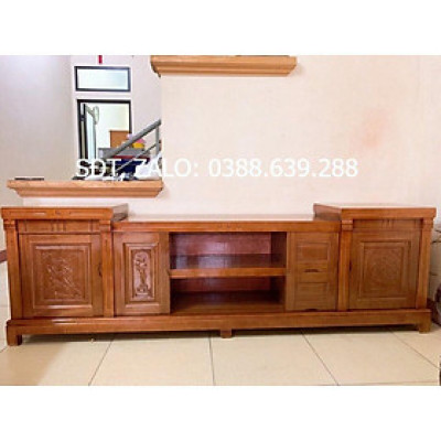kệ tivi gỗ xoan đào 2m2