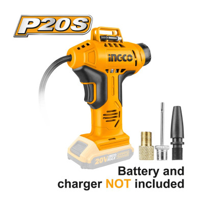 MÁY BƠM HƠI CẦM TAY TỰ ĐỘNG DÙNG PIN 20V (150PSI/10BAR) INGCO CACLI2001 - HÀNG CHÍNH HÃNG
